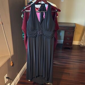 Enfocus Studio Black Backless Dress